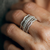 Vintage Layered Ring with Cubic Zirconia
