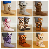 Zoe - Calcetines a rayas con animales