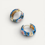 Luxury Black Floral Earrings