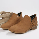 Caitlin | Low Cut Perforated Ankle Boot
