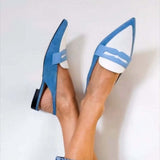Jacqueline | Blue Slingback Loafers