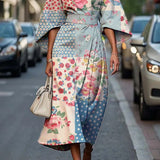 Zoraida - Stylish Batwing Sleeve Long Dress