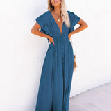 Audra - Boho V-Neck Kimono Beach Cover-Up Dress