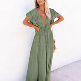 Audra - Boho V-Neck Kimono Beach Cover-Up Dress