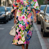 Zoraida - Stylish Batwing Sleeve Long Dress