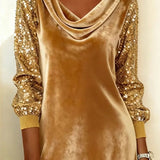 Aubrey | Velvet Sparkle Sleeve Dress