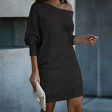 Clara – Elegant Textured Knit Dress