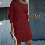 Clara – Elegant Textured Knit Dress