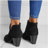 Hailey | Pointed Ankle Boot With Suede Effect
