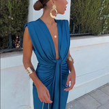 Selena - Fiery Drape Dress