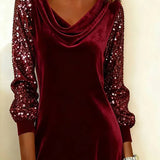 Aubrey | Velvet Sparkle Sleeve Dress