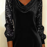 Aubrey | Velvet Sparkle Sleeve Dress