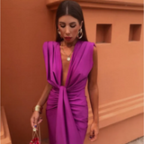 Selena - Fiery Drape Dress