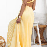 Naomi - Elegant Sling Cinched Waist Party Dress