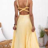 Naomi - Elegant Sling Cinched Waist Party Dress