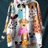 Sandra | Pawsitive Dog Print Shirt