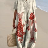 Saskia - Chic Summer Breeze Printed Dress