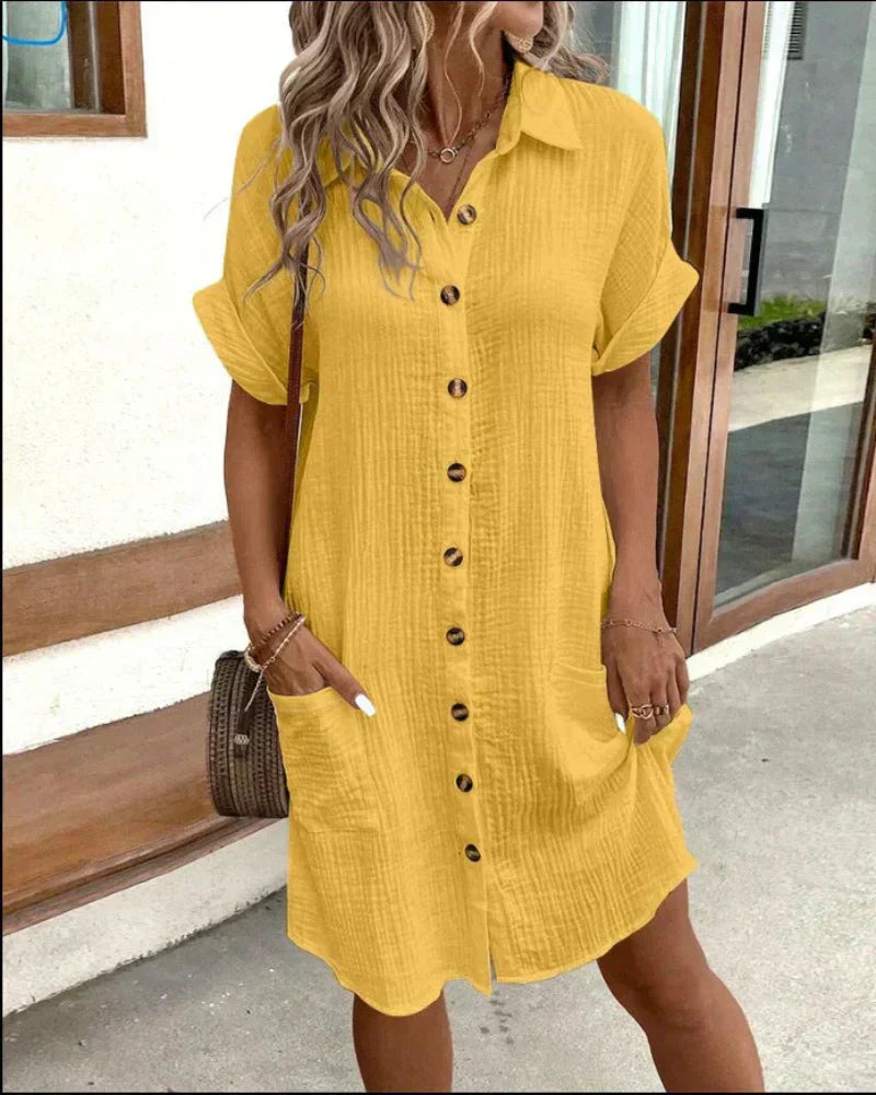 Hailey - Women’s Hiding Tummy Shirt Dress