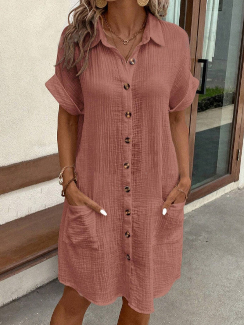 Hailey - Women’s Hiding Tummy Shirt Dress