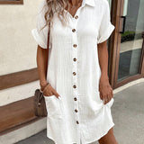 Hailey - Women’s Hiding Tummy Shirt Dress
