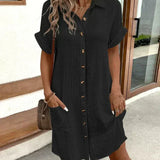 Hailey - Women’s Hiding Tummy Shirt Dress