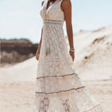 Emerson - Vintage Tassel Drawstring Boho Dress