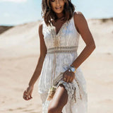 Emerson - Vintage Tassel Drawstring Boho Dress