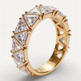 Vintage Gold Ring with Triangle Stone