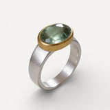 Vintage Ring with Round Green Stone