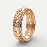 Elegant Openwork Ring with Diamond