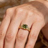 Yellow Quartz and Gold Ring