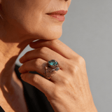 Natural Green Crystal Ring