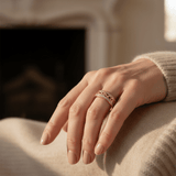 Elegant Openwork Ring with Diamond