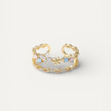 Vintage Gold Ring with Flower