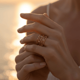 Sparkling Wide Gold Ring