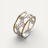 Gold and Silver Leaf Ring