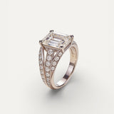 European and American Three-Ring Diamond Set