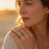 Yellow Quartz and Gold Ring