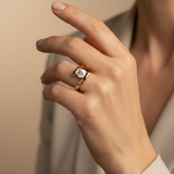 Vintage Spiral Ring with Cubic Zirconia