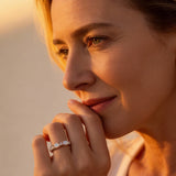 Platinum Ring with Heart-Shaped Opal and Diamond
