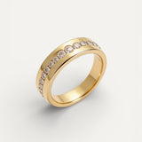 Vintage Gold Ring with Cubic Zirconia Stone