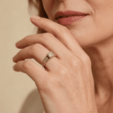 Vintage Delicate Gold Ring with Cubic Zirconia