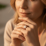 Elegant Thick Gold Ring with Cubic Zirconia