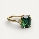 Elegant Ring with Square Emerald