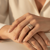 Vintage Layered Gold and Silver Ring