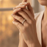 Platinum Ring with Heart-Shaped Opal and Diamond