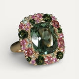 Vintage Green Rose Gold Ring