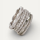 Vintage Layered Ring with Cubic Zirconia