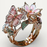 Sparkling Butterfly Ring with Cubic Zirconia