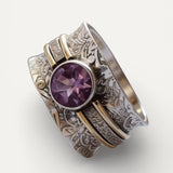 Bohemian Meditation Ring with Crystals